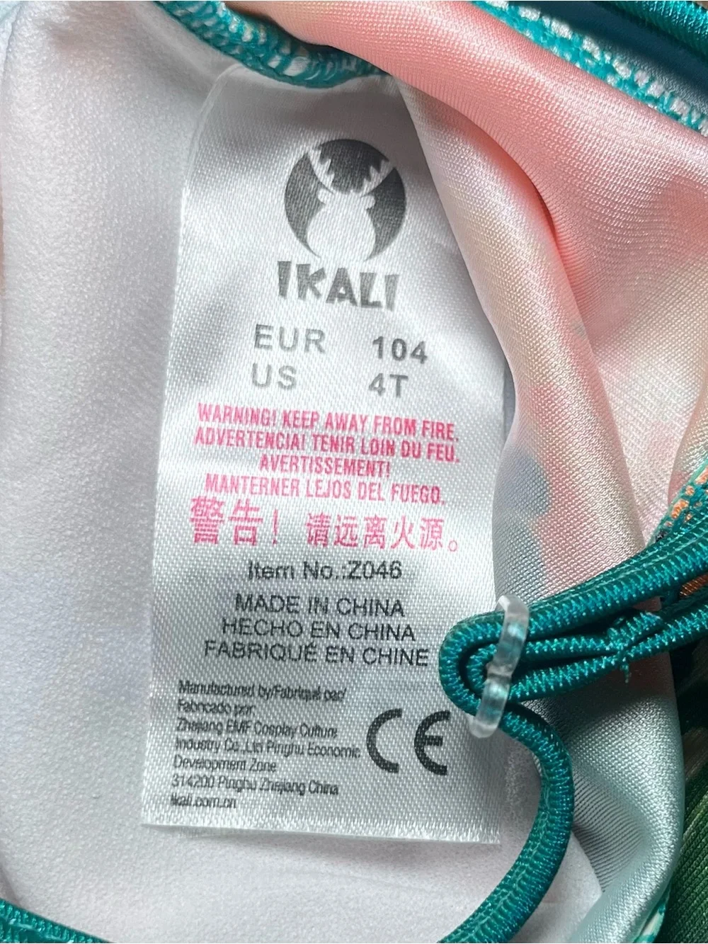 IKALI Girl’s' Tropical Print One-Piece Swimsuit NWOT Size 4T